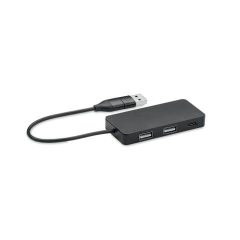 Hub USB 3 ports avec câble 20cm