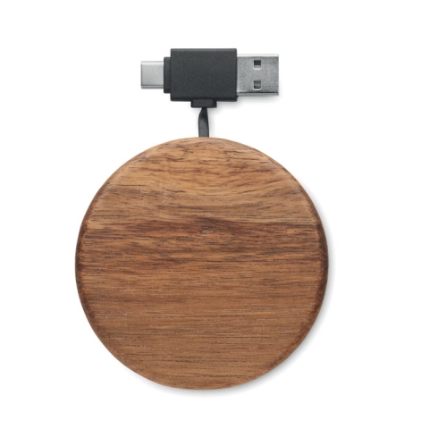 Chargeur sans fil en acacia
