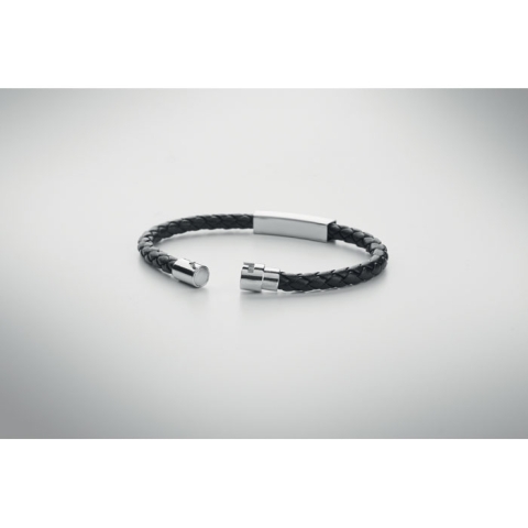 Bracelet tressé en simili cuir