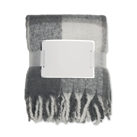 Couverture en mohair à carreaux