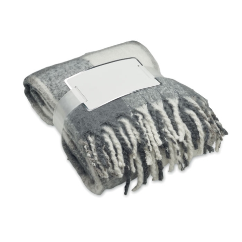 Couverture en mohair à carreaux