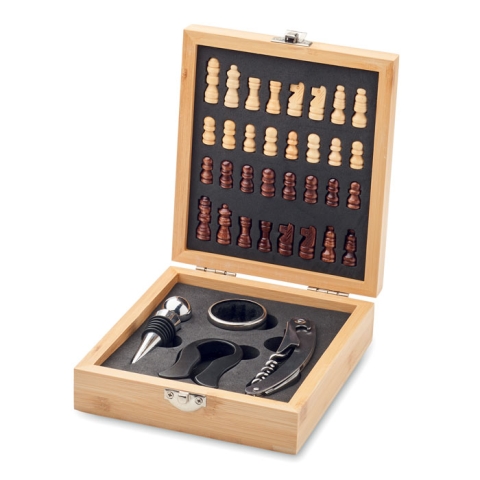 Set à vin et jeu d'échecs