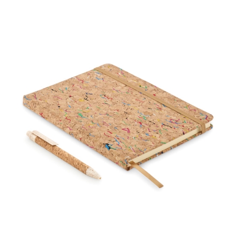 Cahier A5 en liège de couleur