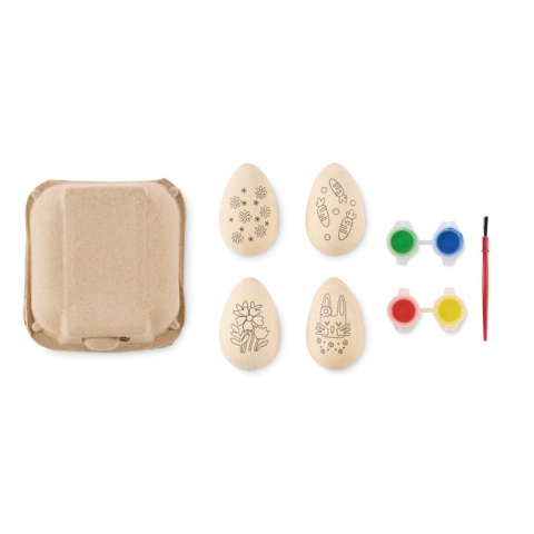 Set de peinture d'oeufs en bois