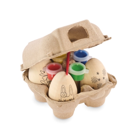 Set de peinture d'oeufs en bois