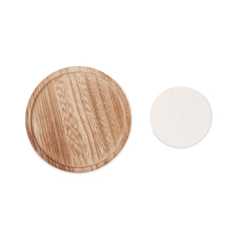 Bougeoir rond avec bougie