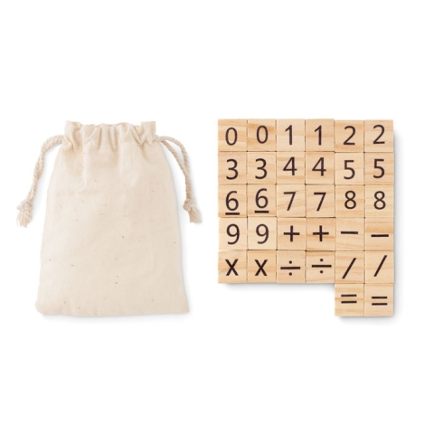 Jeu de comptage éducatif en bois