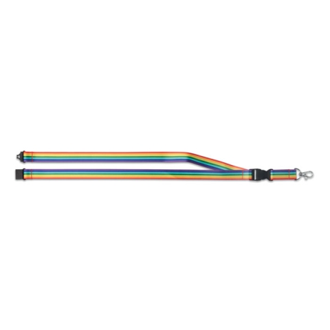 Lanyard en RPET arc-en-ciel