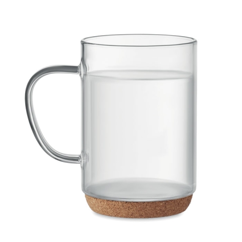 Tasse en verre base en liège