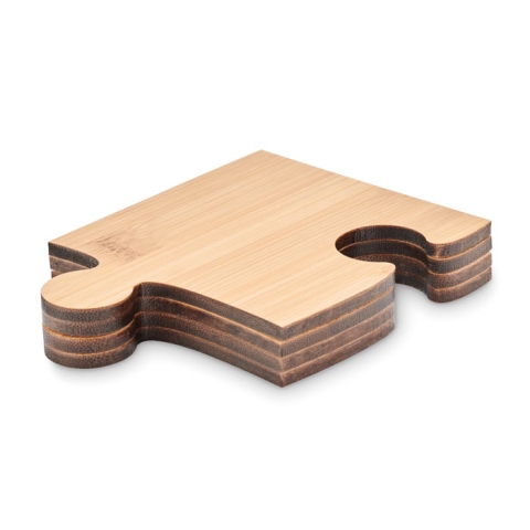 Lot de 4 sous-verres puzzle