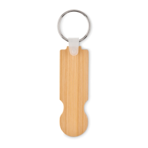 Porte-clés jeton en bambou