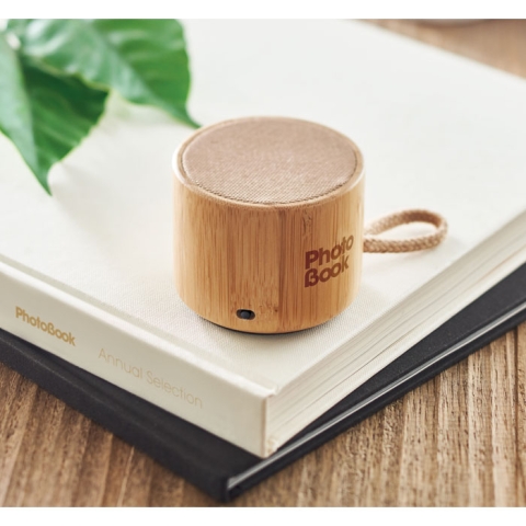 Haut-parleur sans fil bambou