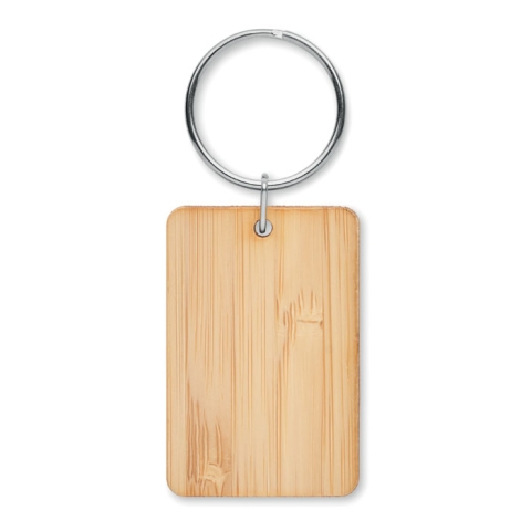 Porte-clés rectangulaire bambou