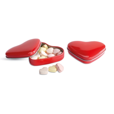 Boîte coeur avec bonbons