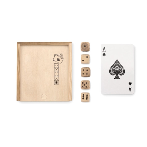 Cartes à jouer et 5 Dés