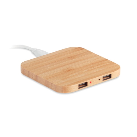 Chargeur  sans fil en bambou