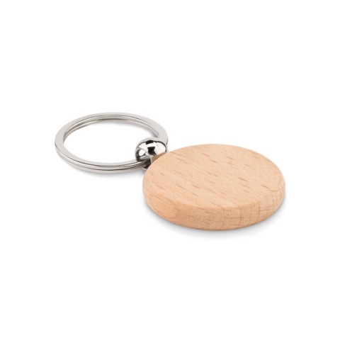 Porte-clés rond en bois