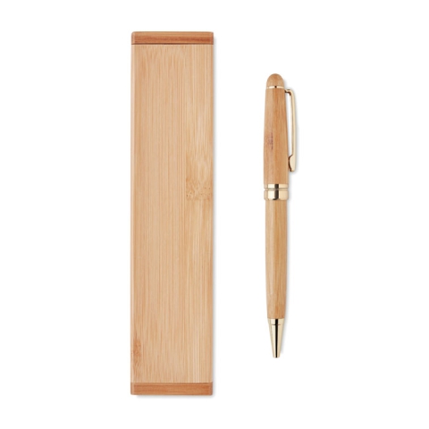 Stylo bille coffret bambou