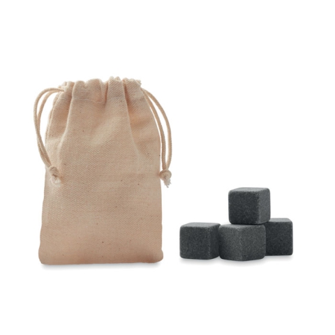 Cube en pierre dans pochette